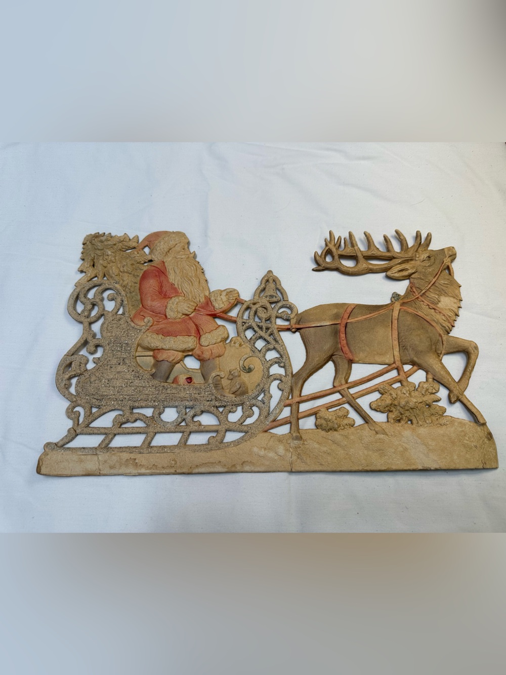Vintage German Santa calendar topper RARE